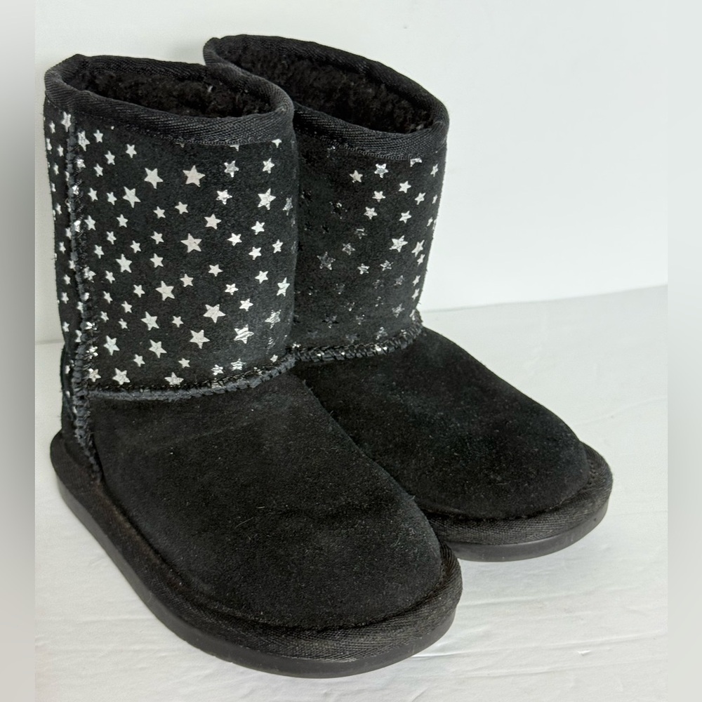 Koolaburra By Ugg Black Silver Stars Toddler Winter Boots